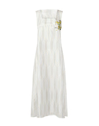 Robe midi Miami Collection en soie - Bianco