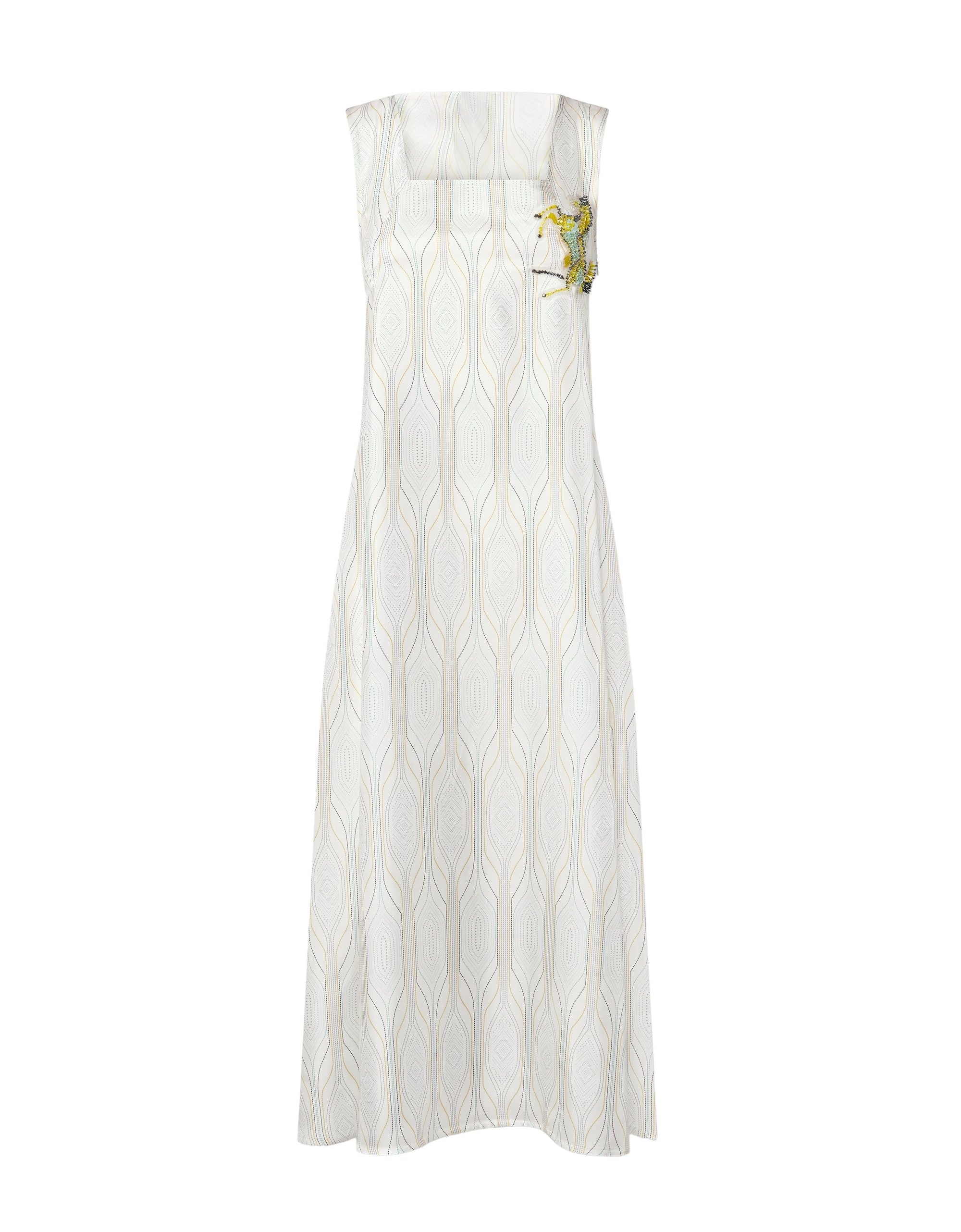 Robe midi Miami Collection en soie - Bianco