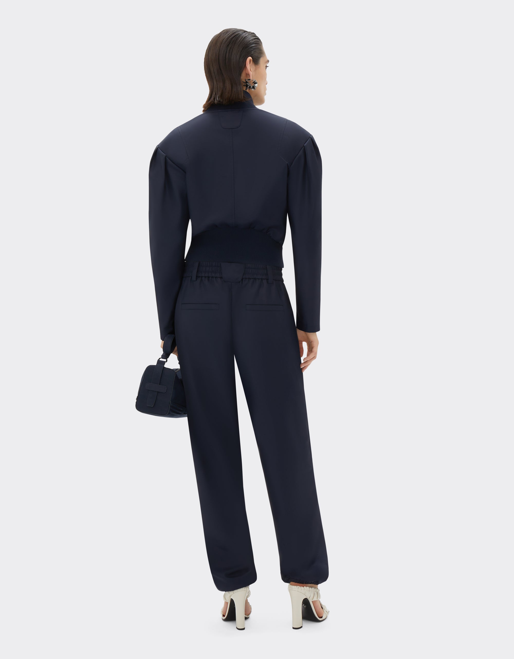Pantalon cargo avec élastique - Navy Blu