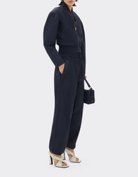 Pantalon cargo avec élastique - Navy Blu