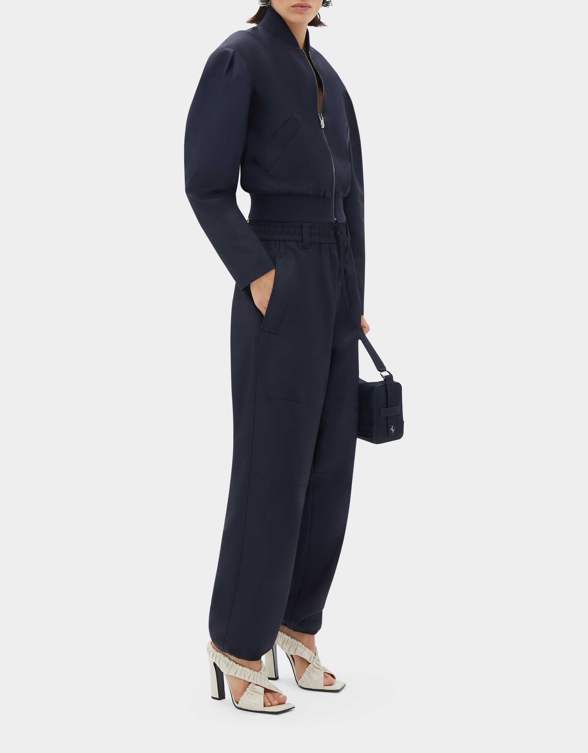 Pantalon cargo avec élastique - Navy Blu