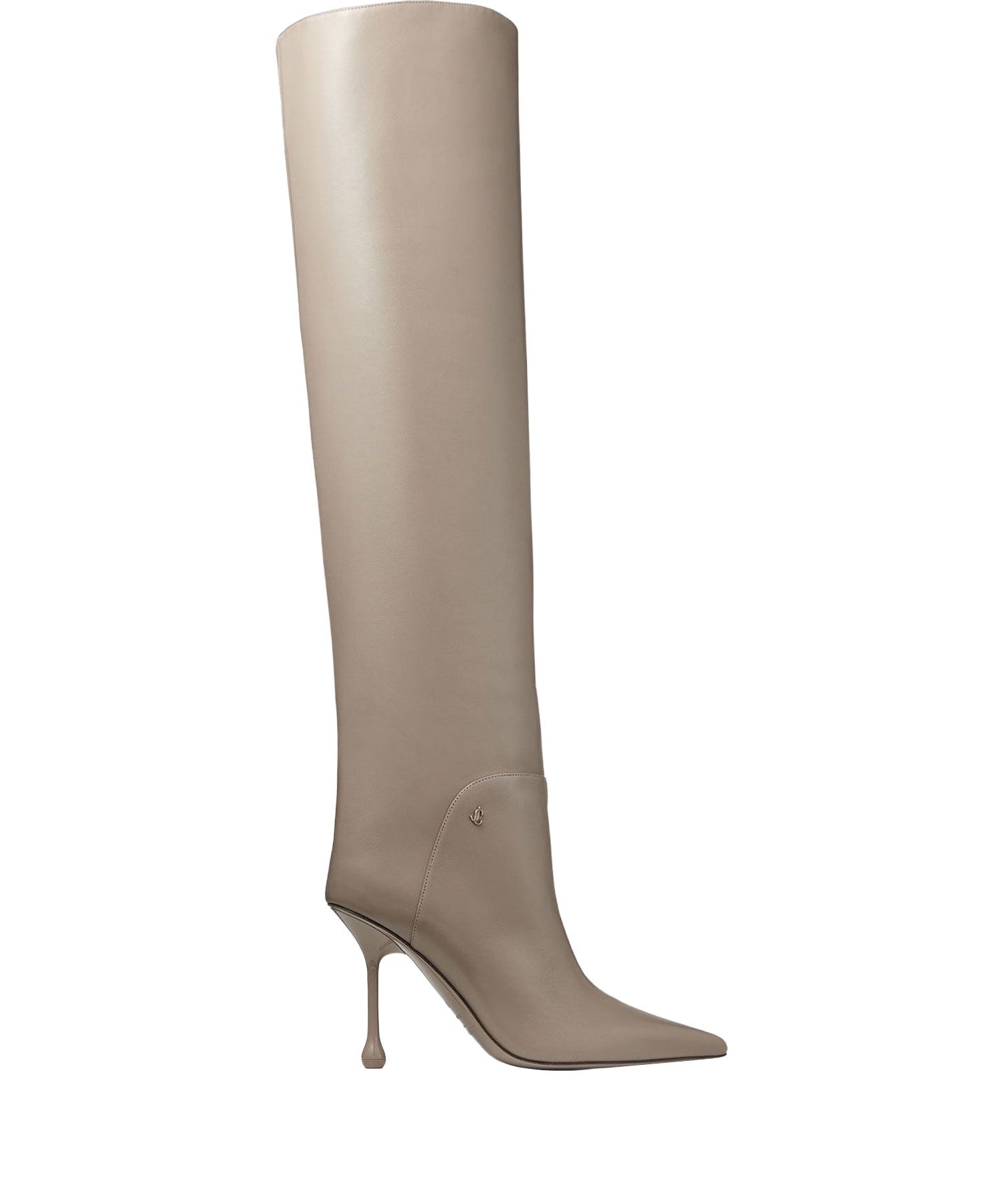 Cycas High 95 leather thigh boots - Taupe