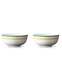 Set de 2 bols à yaourt Caldo - Green, Yellow & Gold