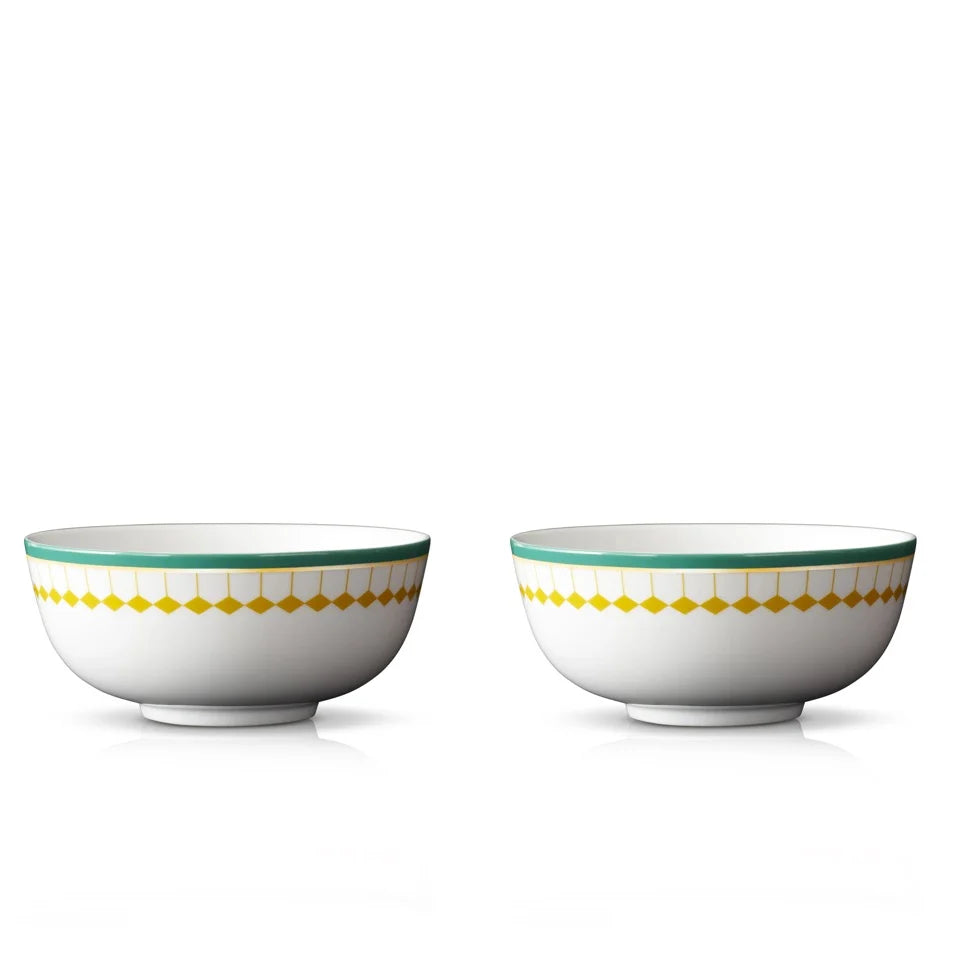 Set de 2 bols à yaourt Caldo - Green, Yellow & Gold