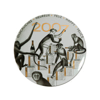 Calendario 2007 porcelain plate - Gold & Black & White