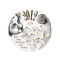 Assiette Calendario 2012 en porcelaine - Or & Noir & Blanc