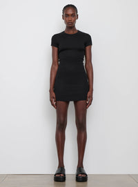 Cap Sleeve Dress Mini - Black