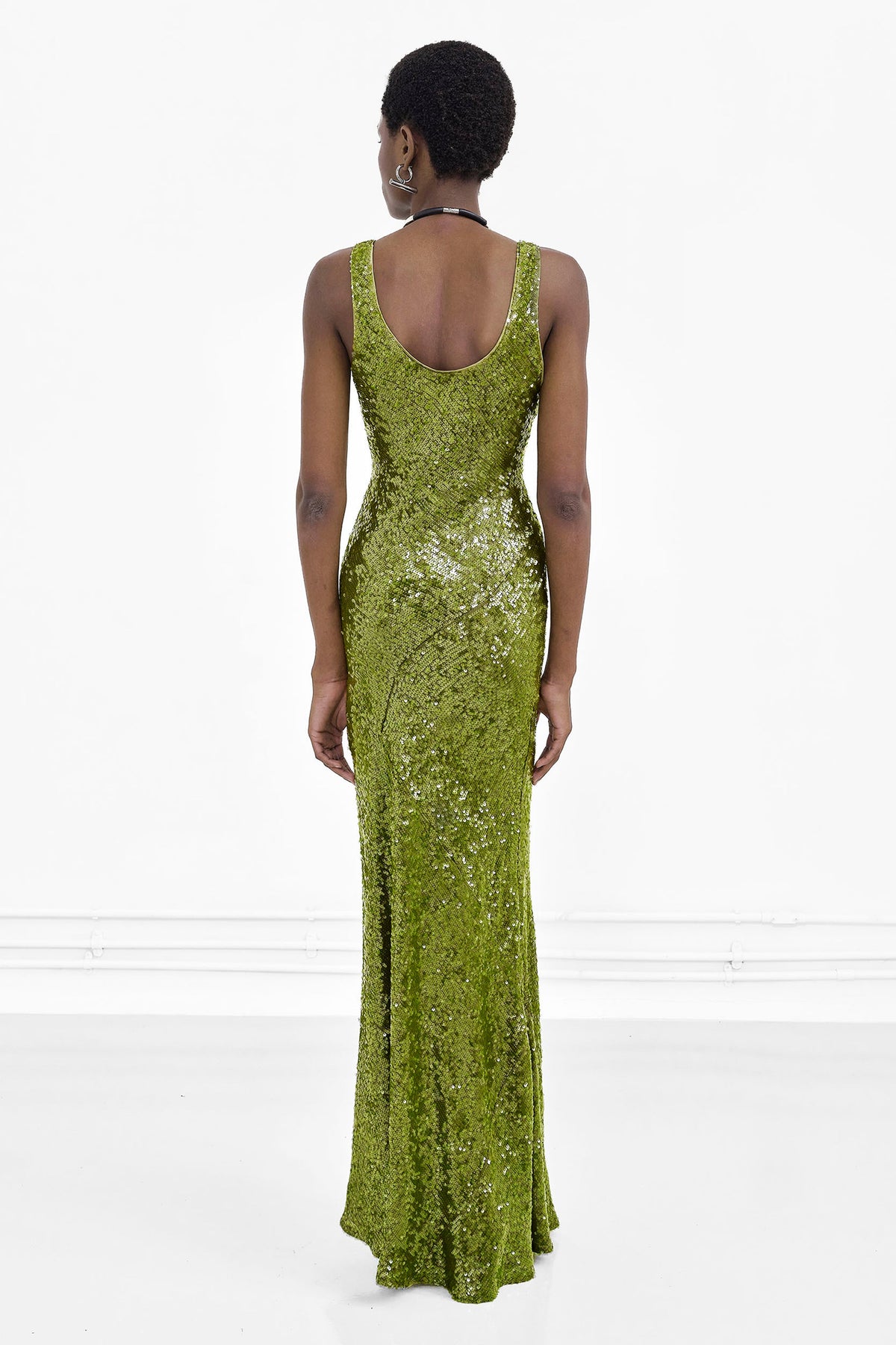 Moonlight Valletta Dress - Olive Sequin