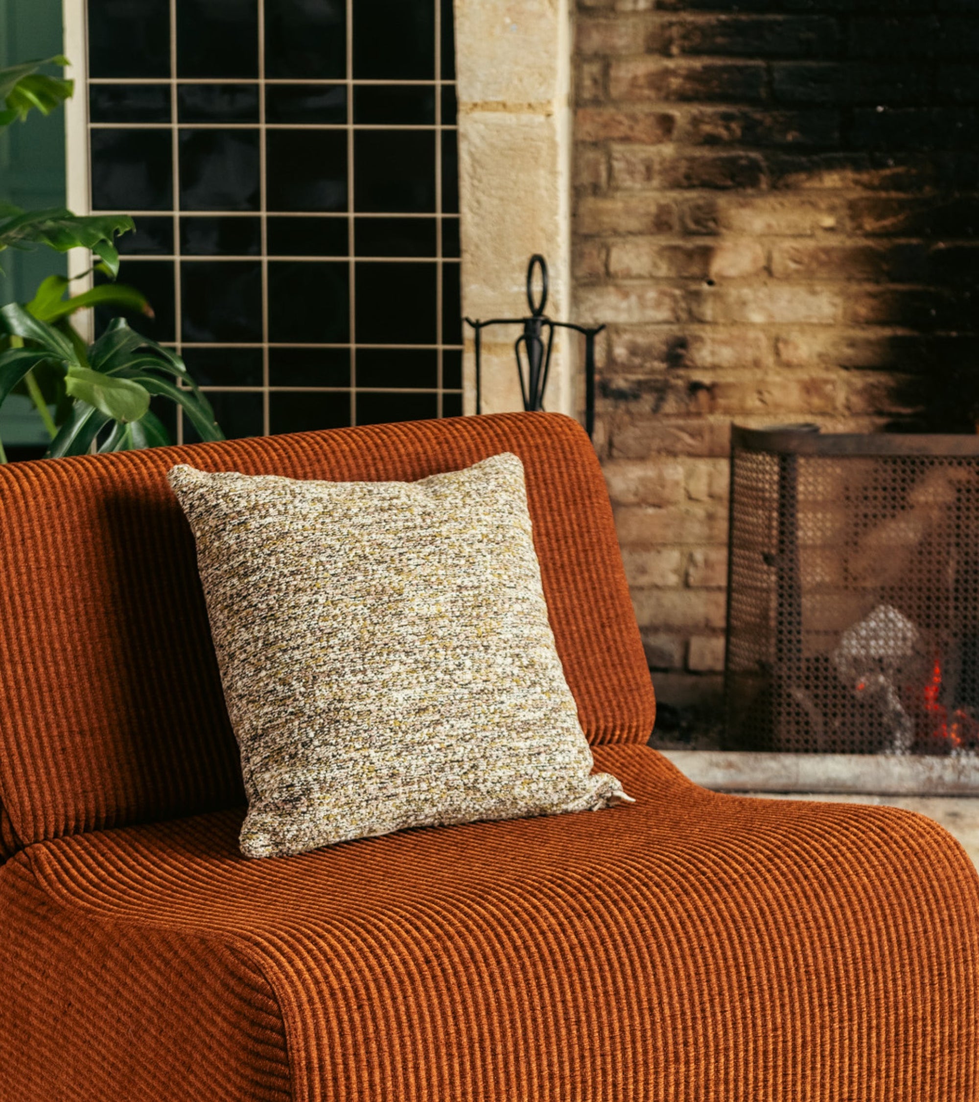 Coussin Carino - Vert Et Marron