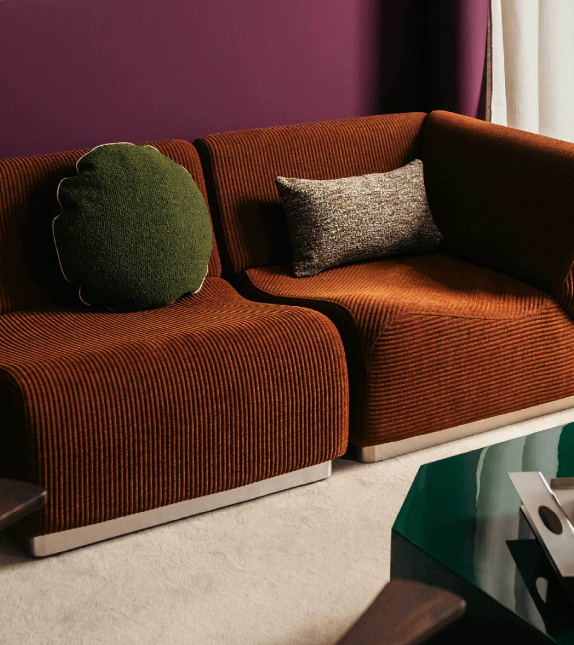 Coussin Carino - Vert Et Marron