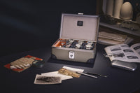 Coffret à montres Centenary 6 compartiments - Olive & Marine & Chrome