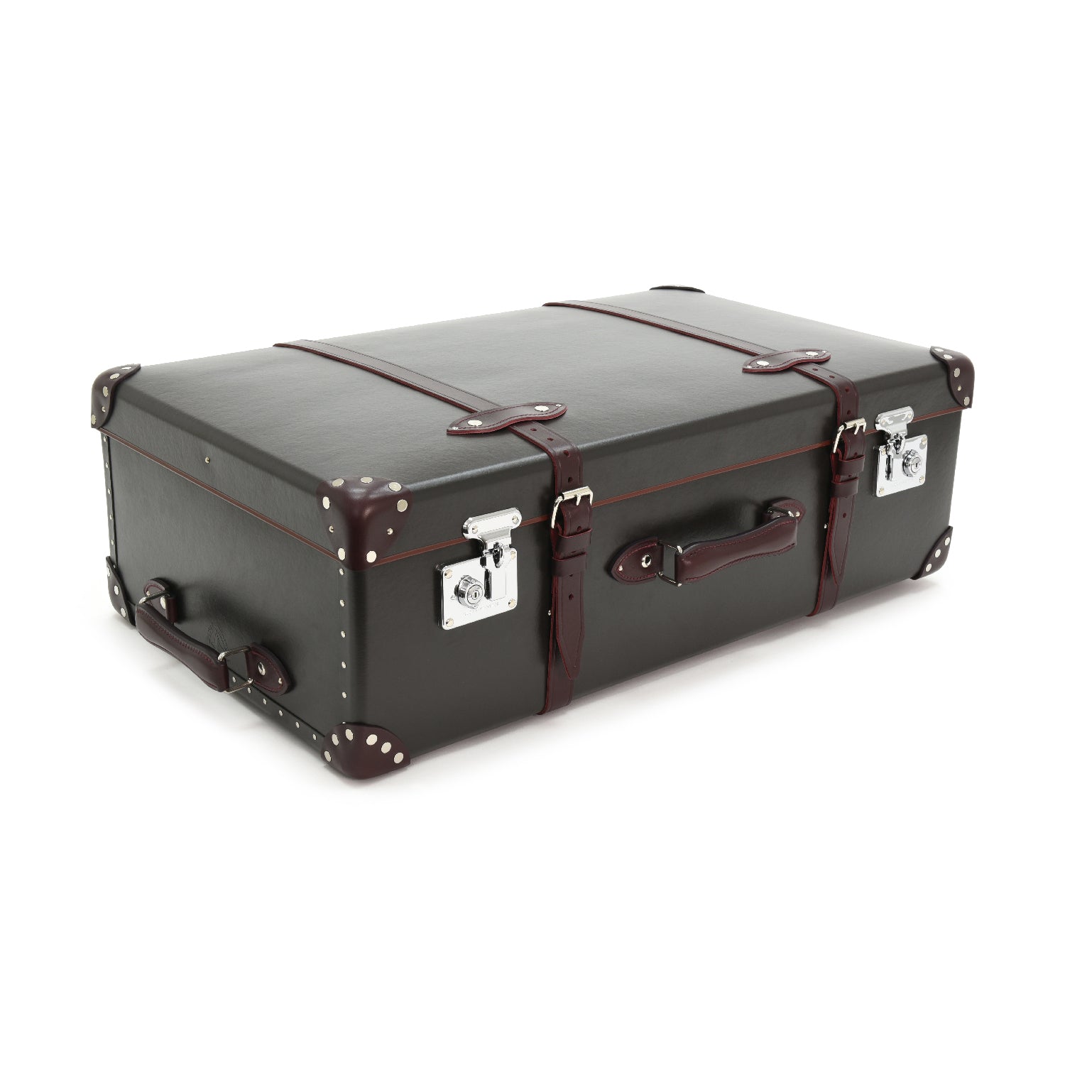 Grand bagage de soute Centenary 2 roues - Marron & Bordeaux & Chrome