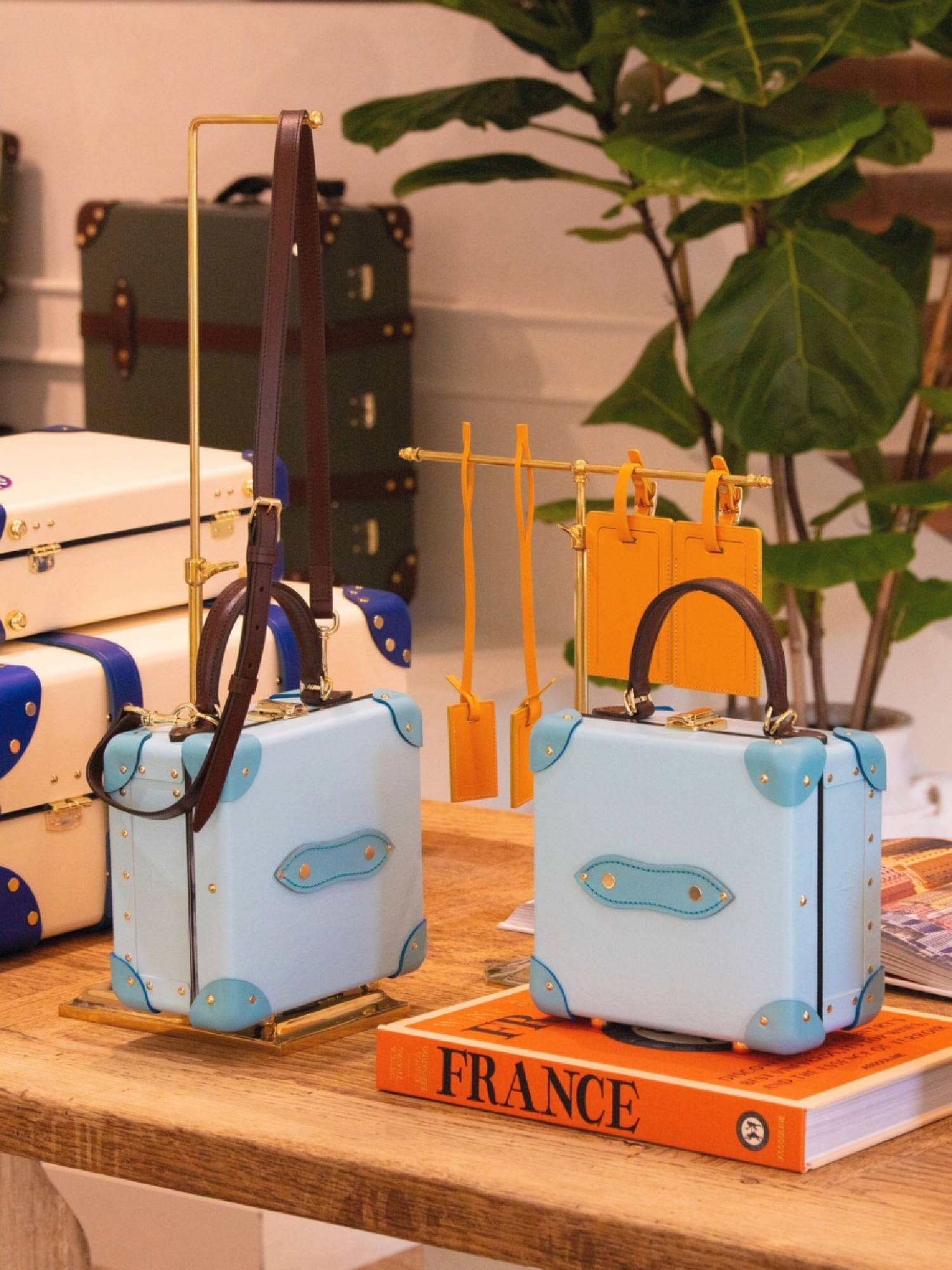 Sac carré London Golf Le Fleur - Bleu & Or