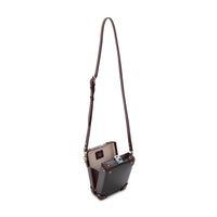 Sac messager Centenary - Marron & Bordeaux & Chrome