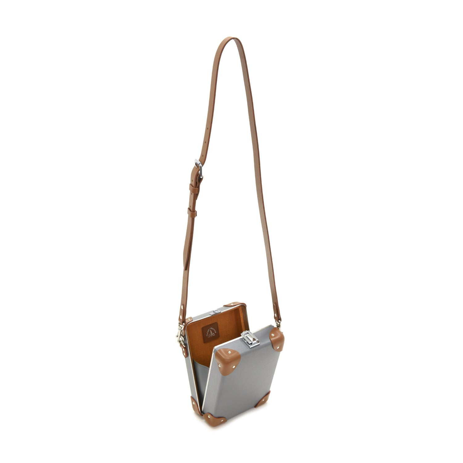 Sac messager Centenary - Gris & Caramel & Chrome