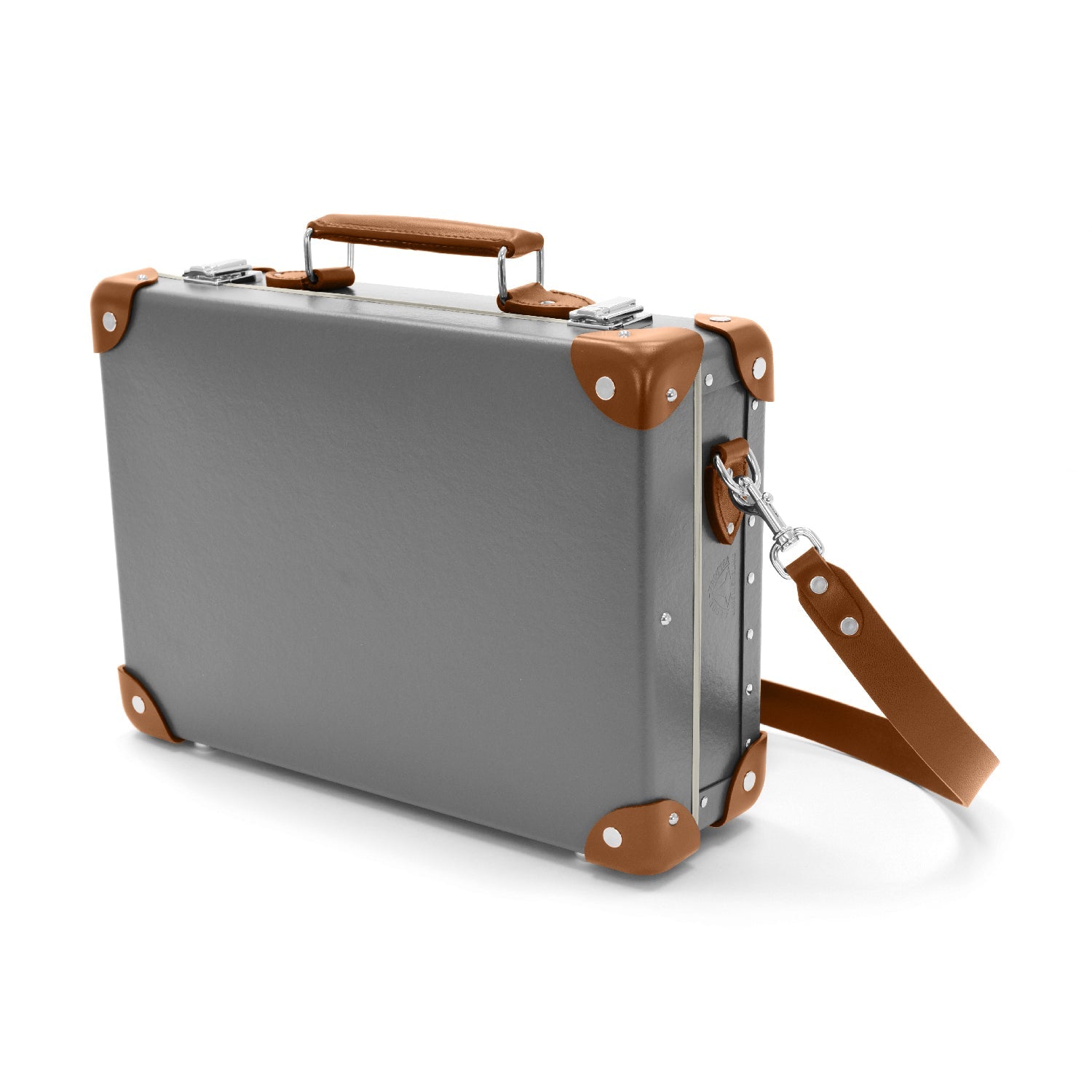Petit porte-documents Centenary - Gris & Caramel & Chrome