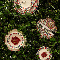 Set de 4 Assiettes canapés Chance Folle - Rouge