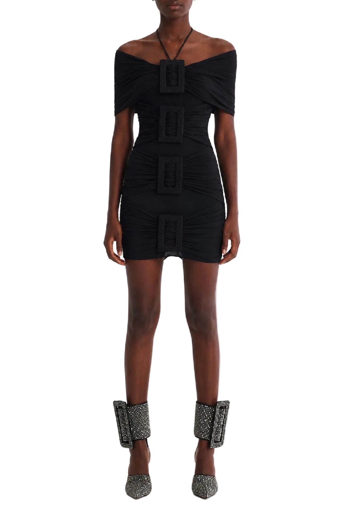 Robe courte à boucles - Black