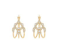 Créoles Nude en or jaune 18K sertie de diamants - Or jaune