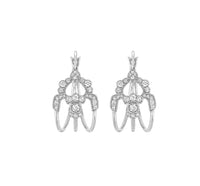 "Nude" hoop earrings in 18K yellow gold set with diamonds - Yellow gold
