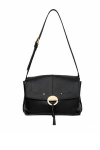 Othilia leather flap bag - Black