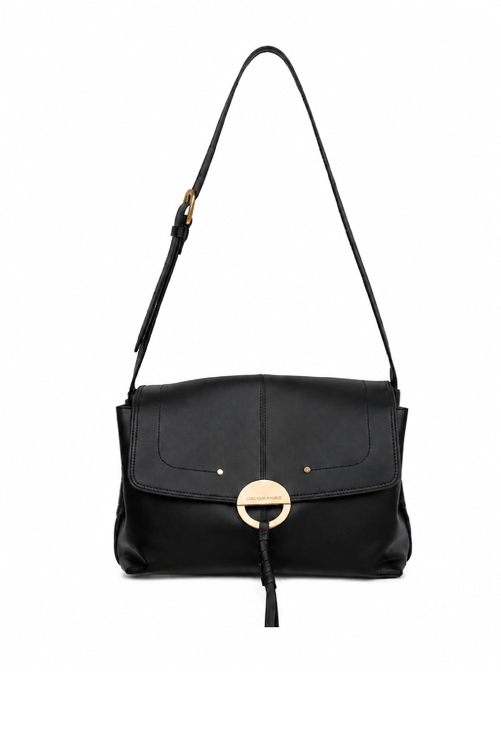 Othilia leather flap bag - Black