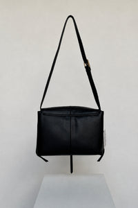 Othilia leather flap bag - Black