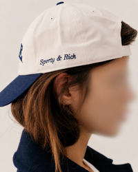 Yale Classic Cap - White & Navy Blue