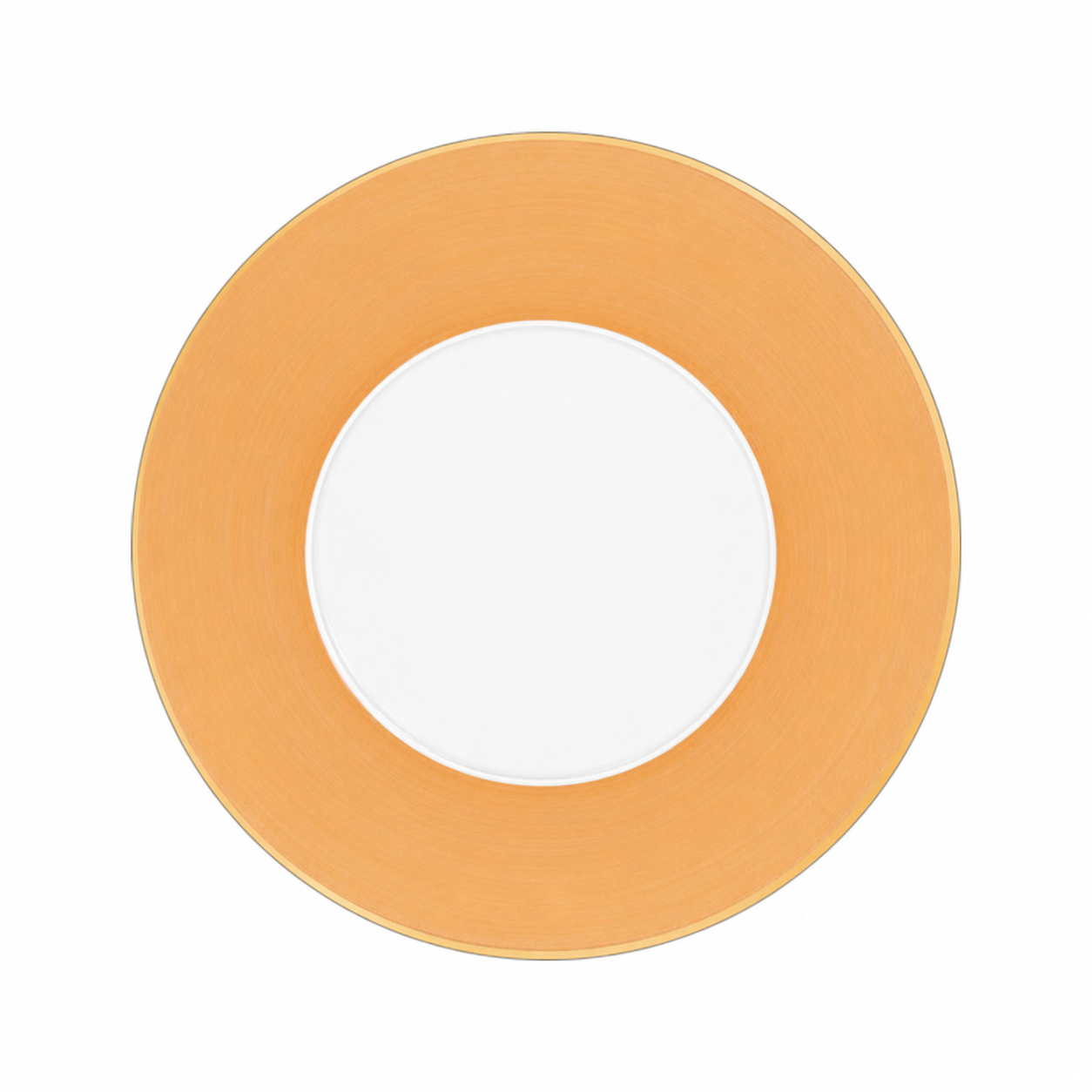 Assiette de présentation Lexington Filet d'or en porcelaine - Orange