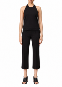 Irina halter-neck T-shirt - Black
