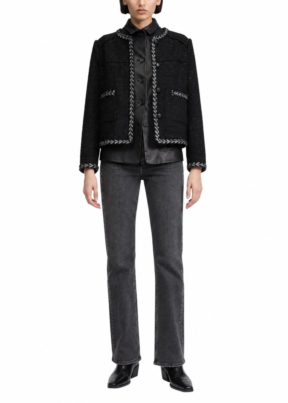 Mirabelle tweed jacket - Black