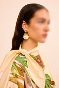 Boucles d’oreilles pendantes ornées de coquillages en laiton - Pearlescent