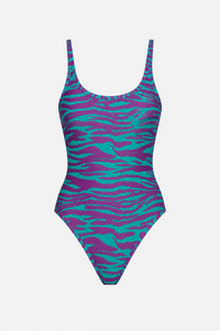 Swimsuit - Teal/bouganville