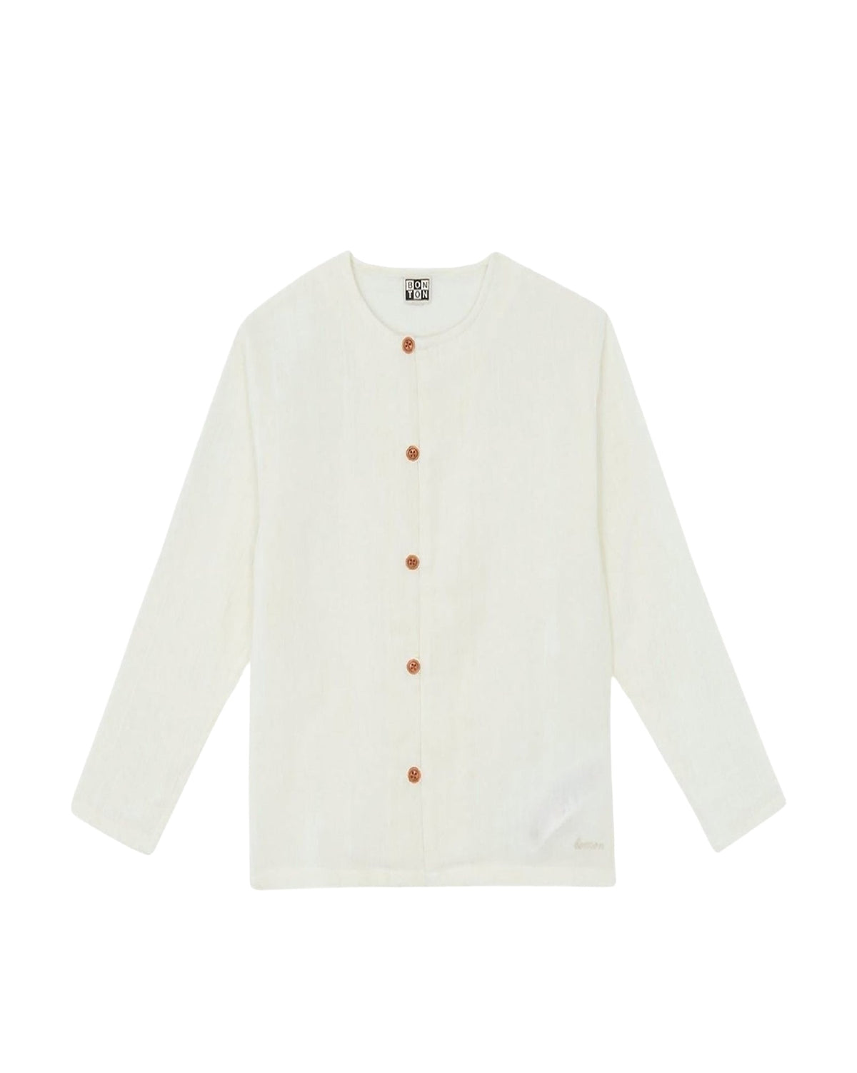 Linde cotton-blend shirt - Ecru Bonton