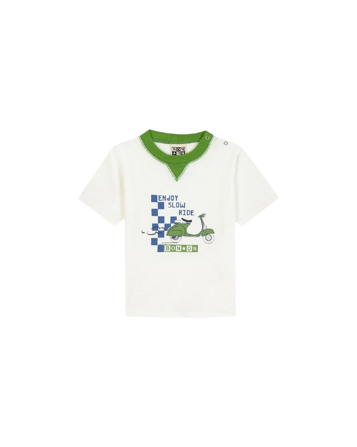 Lodestie ‘Ride’ cotton T-shirt - Ecru Bonton
