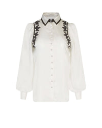 Chemise Jo en soie - Black & White
