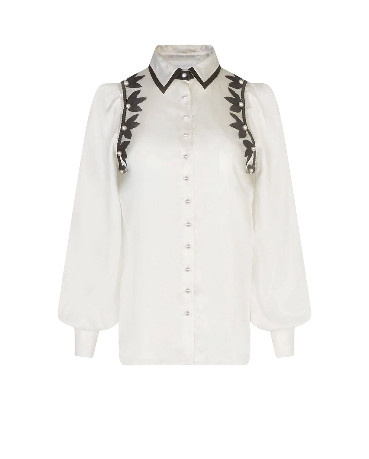 Chemise Jo en soie - Black & White