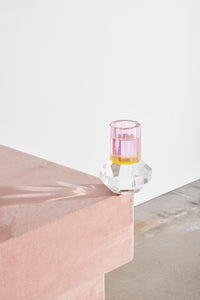 Photophore Chicago - Rose, Clear & Black