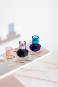 Photophore Chicago - Rose, Clear & Black