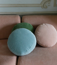 Coussin Ciccio en velours côtelé - Bleu