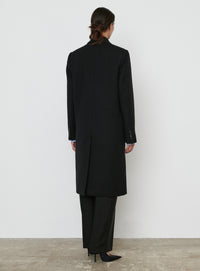 Classic Double Breasted Coat - Black
