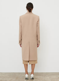 Classic Double Breasted Coat - Khaki