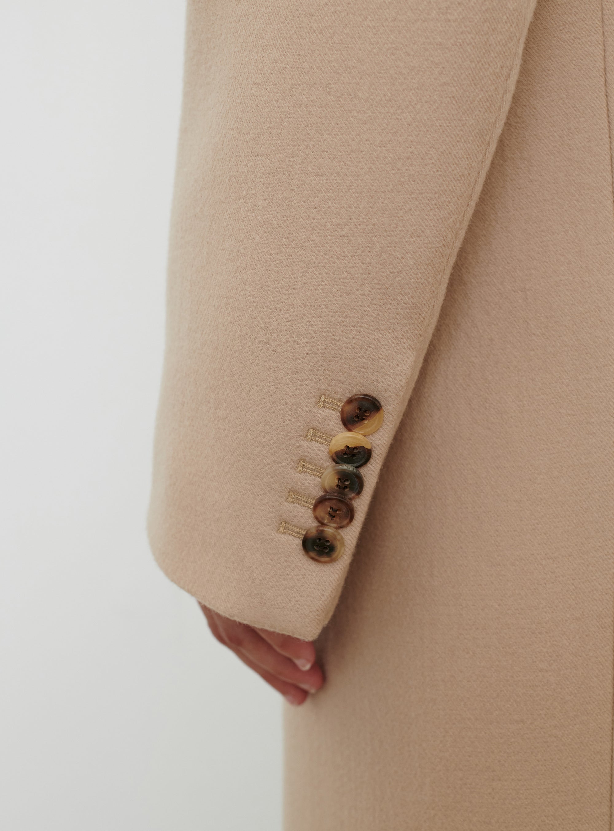 Classic Double Breasted Coat - Khaki