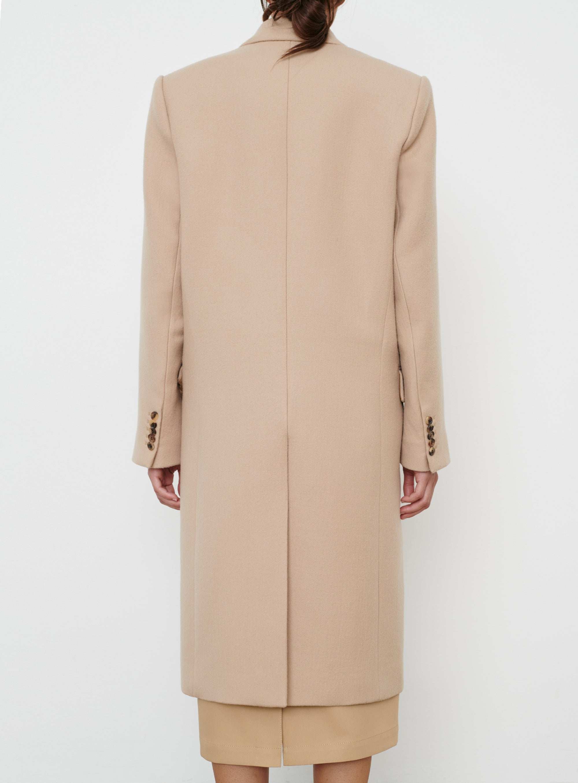 Classic Double Breasted Coat - Khaki