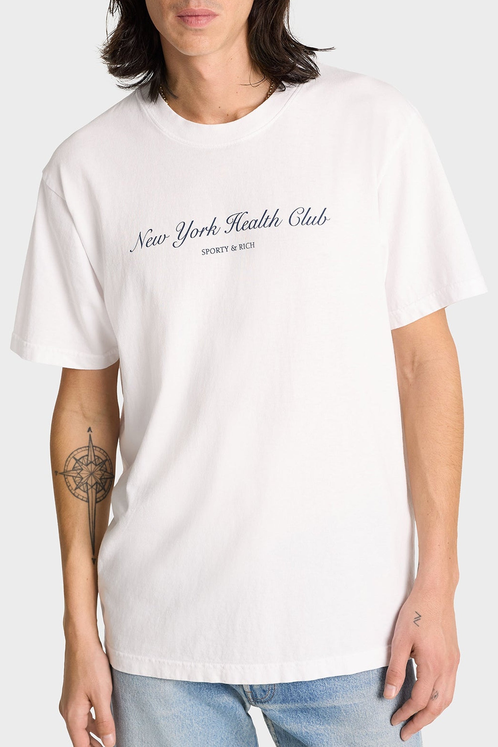T-shirt NY Health Club à impression - White
