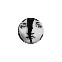Tema e Variazioni n°10 porcelain coaster - Black & White