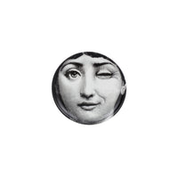 Tema e Variazioni n°130 porcelain coaster - Black & White