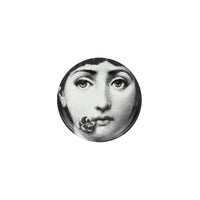 Tema e Variazioni n°137 porcelain coaster - Black & White
