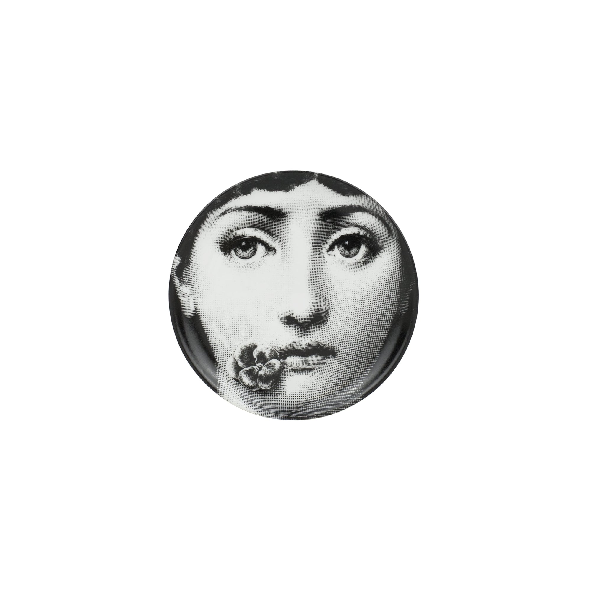 Tema e Variazioni n°137 porcelain coaster - Black & White