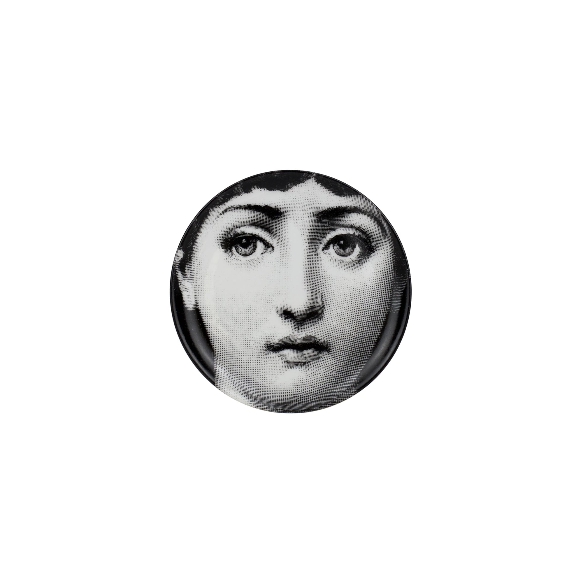 Tema e Variazioni n°1 porcelain coaster - Black & White